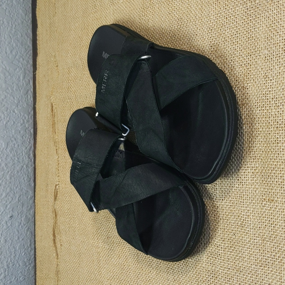 Merrell Around Town Sunvue Slide Sandal Women's Sz 6, Black, Excellent Condition